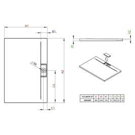 Душевой поддон Radaway Giaros D80x100